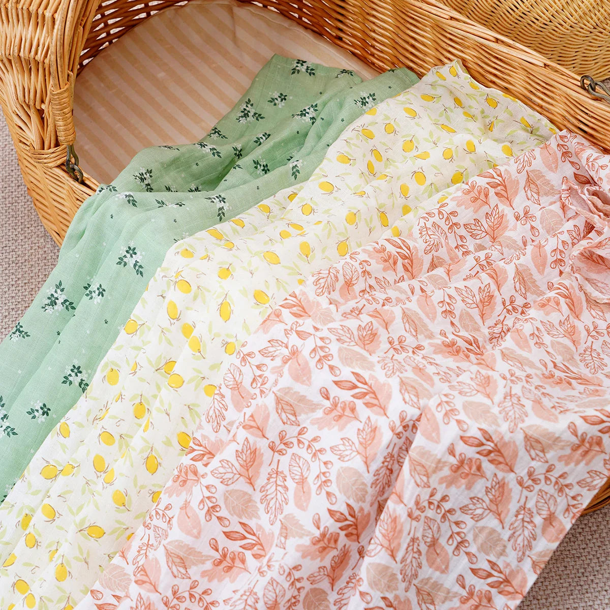 סט 3 שמיכות כותנה