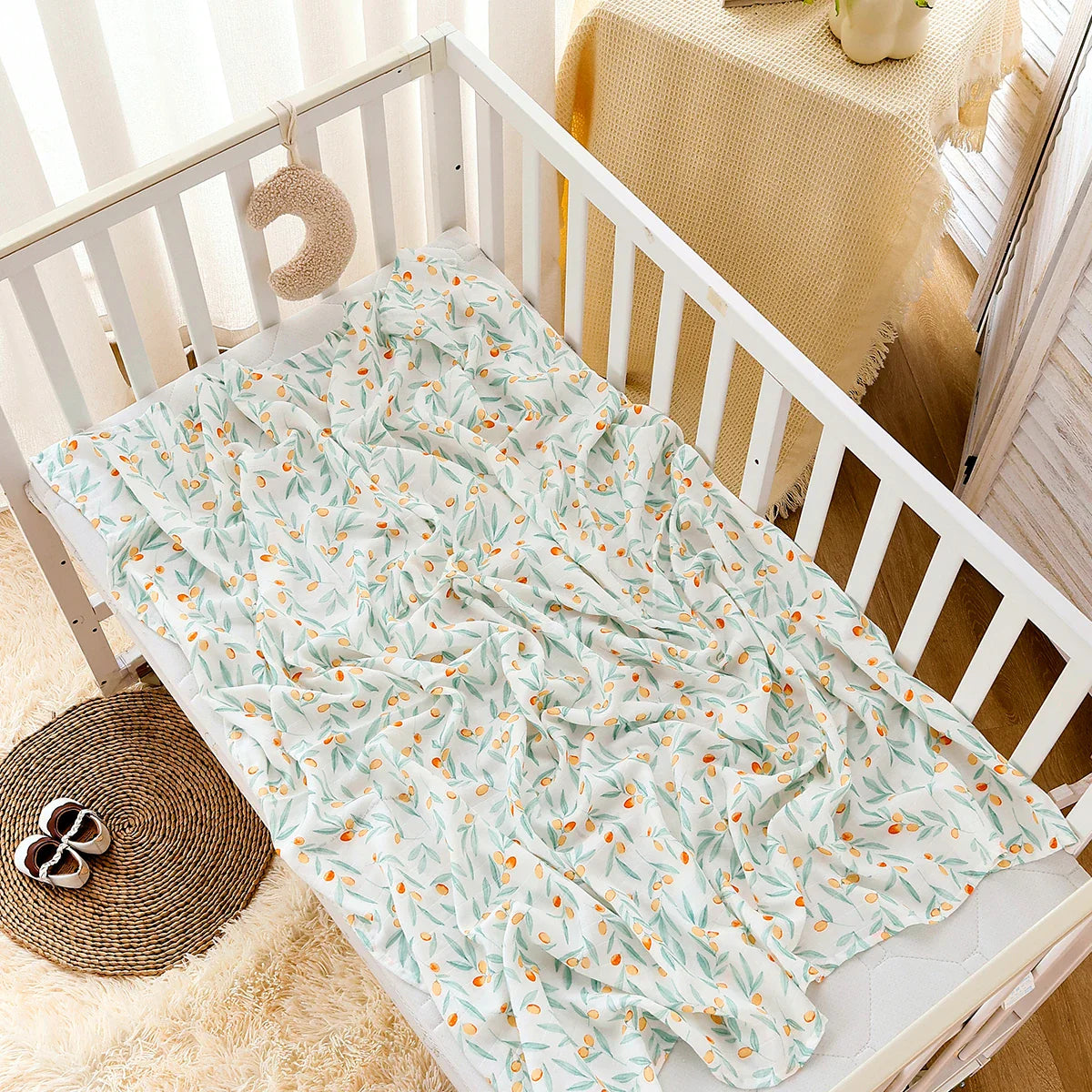 סט 3 שמיכות בד במבוק משולב