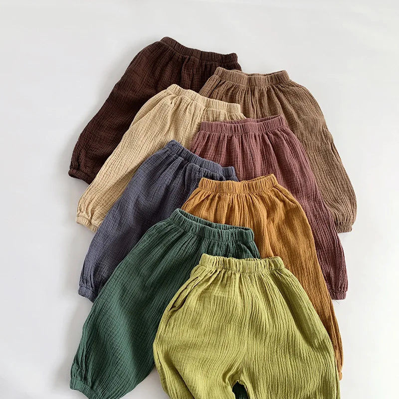 מכנסי כותנה ארוכות