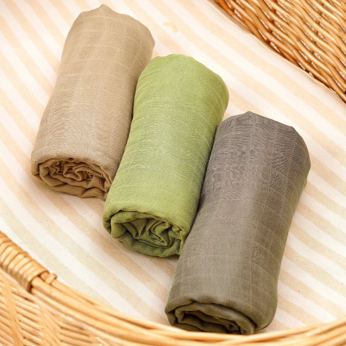 סט 3 שמיכות כותנה