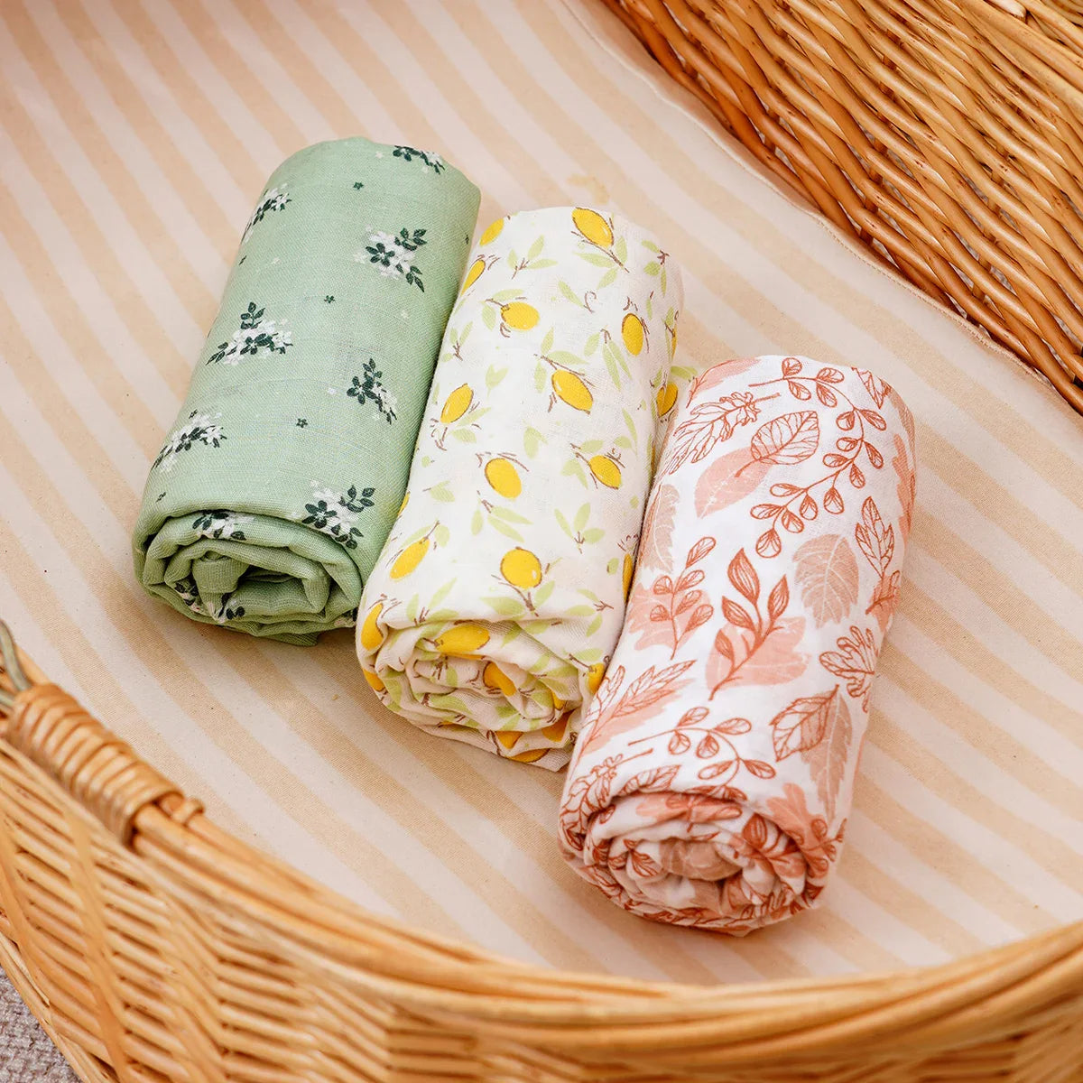 סט 3 שמיכות כותנה