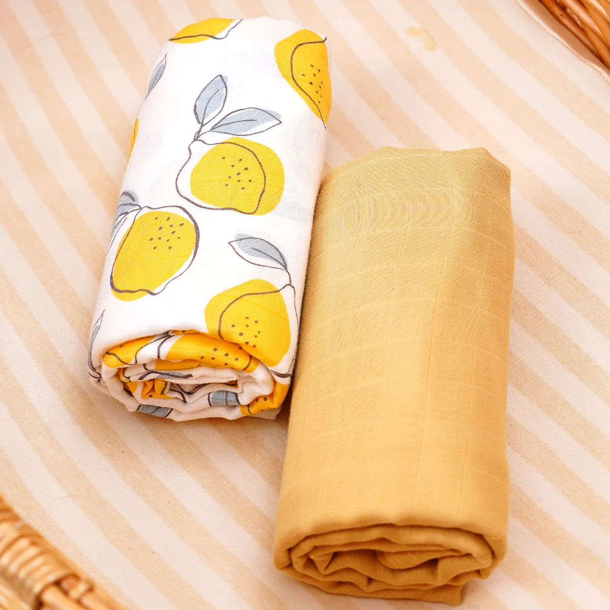 סט 3 שמיכות כותנה