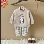 סט קפוצ'ון ומכנסיים דגם פיגווין