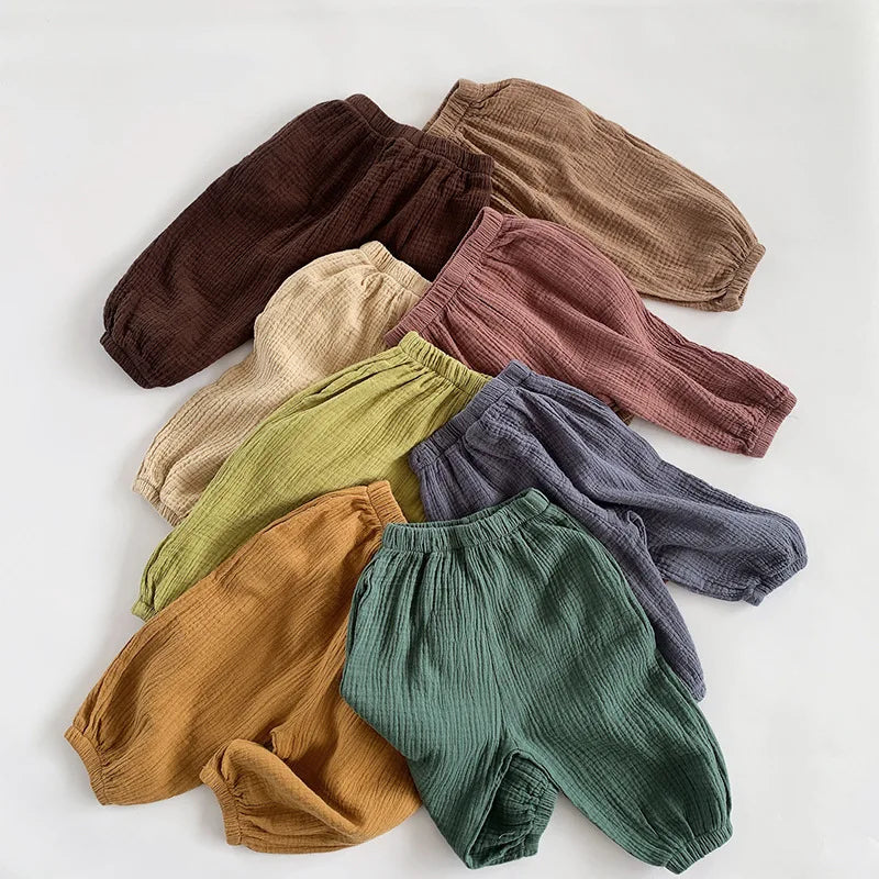 מכנסי כותנה ארוכות